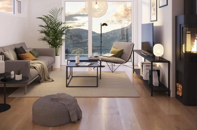 Moderne og stilfull enebolig med flott utsikt i Revetal